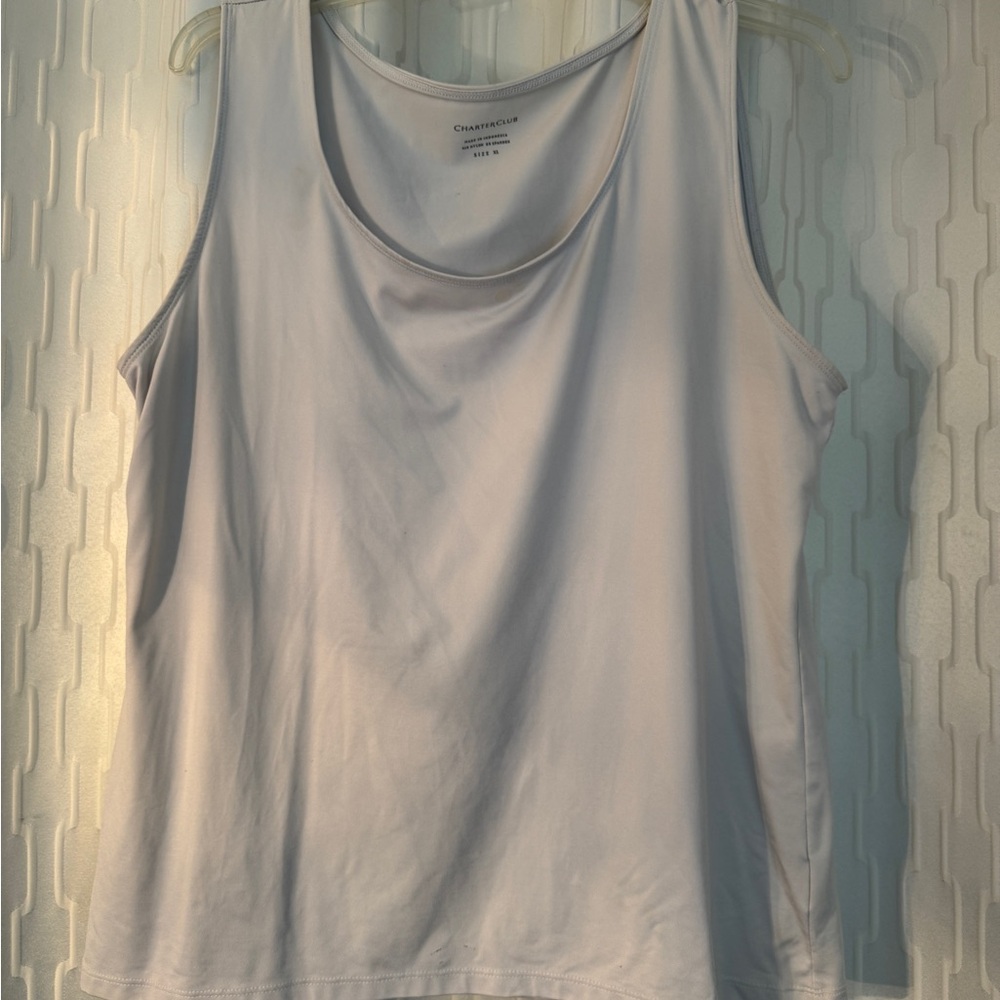 Charter Club White Tank Top- Size XL - Picture 10 of 11